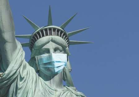 statue of liberty coronavirus mask